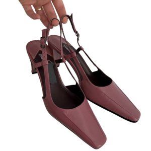 Light Mauve Slingback Heels